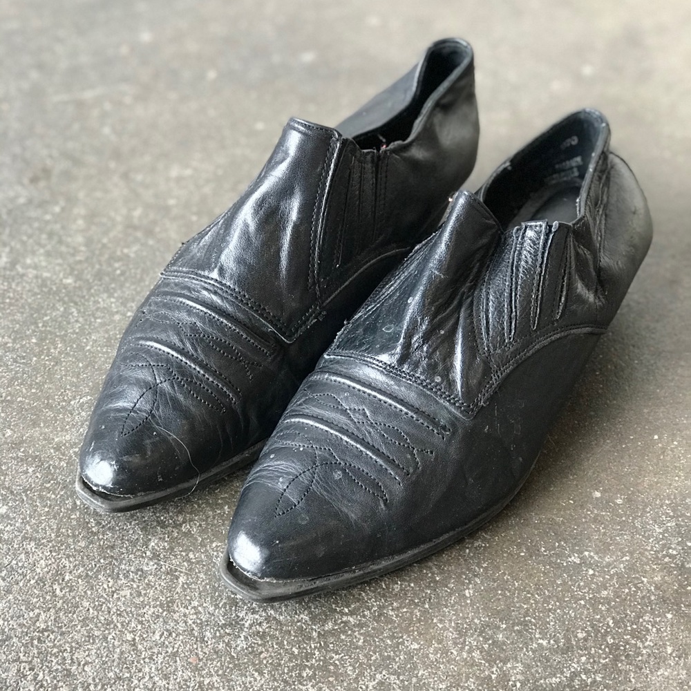 Vintage black boot shoes